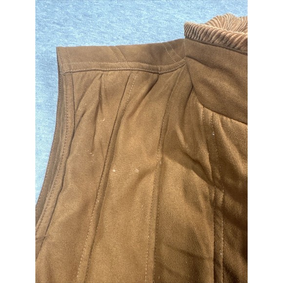 Orvis Insulated Faux Suede Vest Men's Size Medium Fishing Hunting Outdoor Brown - Picture 9 of 9